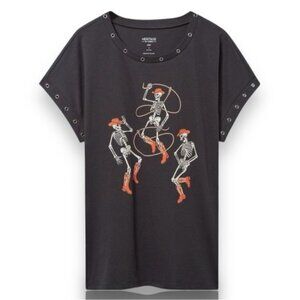 New ultra soft Cowboy Skeletons Heritage JerseyDolman Embellished Tee​